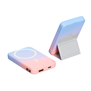 Multi Color Custom Gradient Magnetic Power Bank 5000-1000mAh With Phone Holder