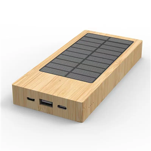 Bamboo And Wood Craftsmanship Solar Power Bank 10000mAh