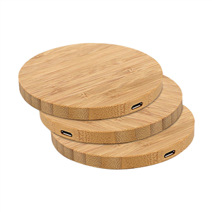 Customized Bamboo And Wood 15W Fast Charging Wireless Charging Type-C Interface